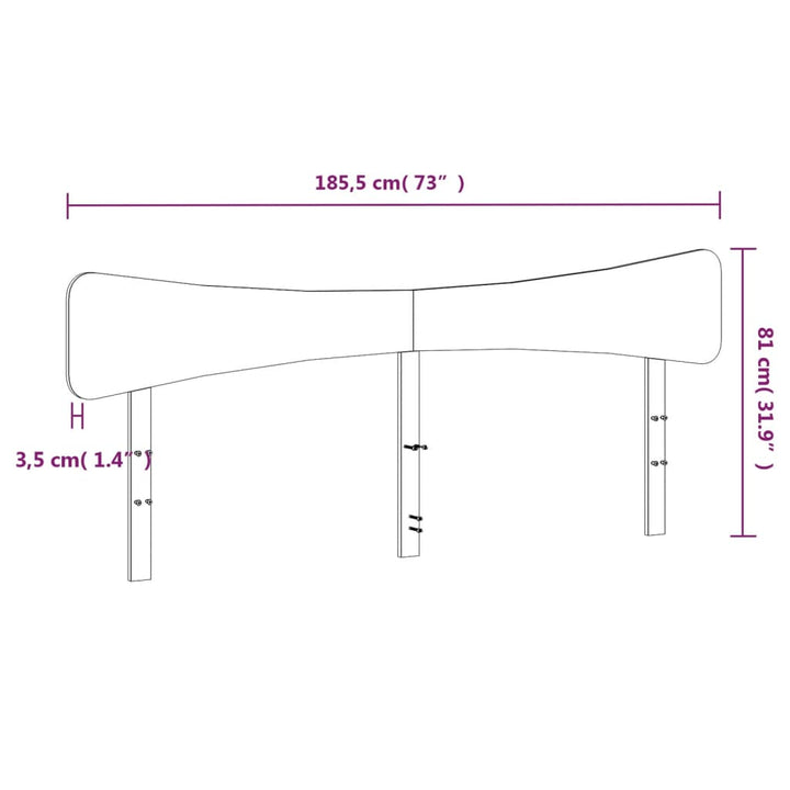 sengegavl 180 cm massivt fyrretræ hvid