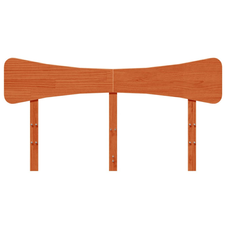 sengegavl 160 cm massivt fyrretræ gyldenbrun