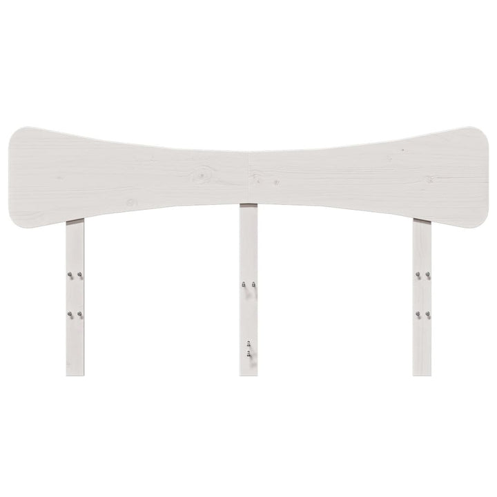 sengegavl 150 cm massivt fyrretræ hvid