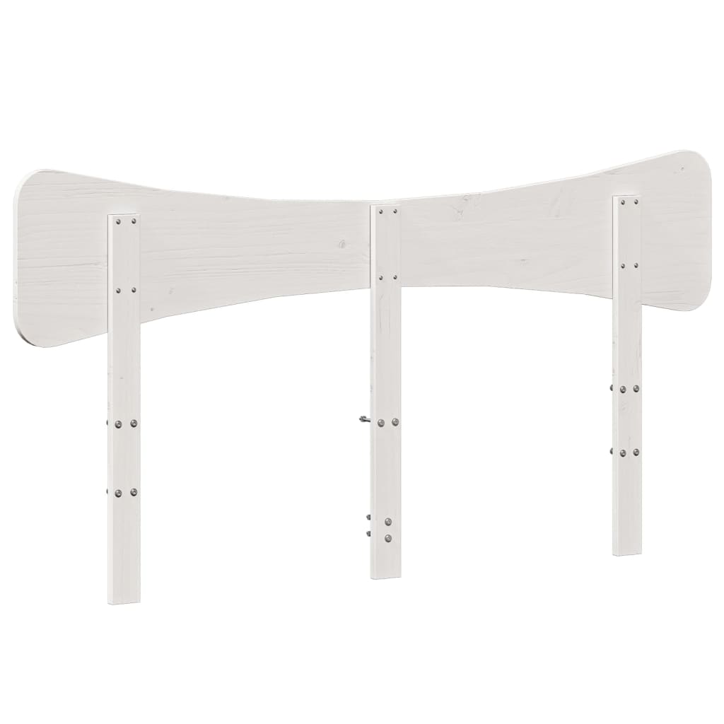sengegavl 150 cm massivt fyrretræ hvid