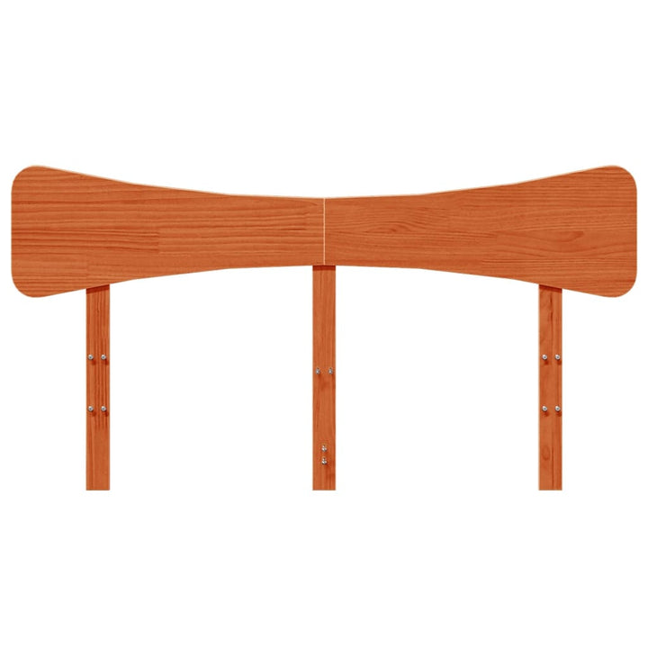sengegavl 150 cm massivt fyrretræ gyldenbrun