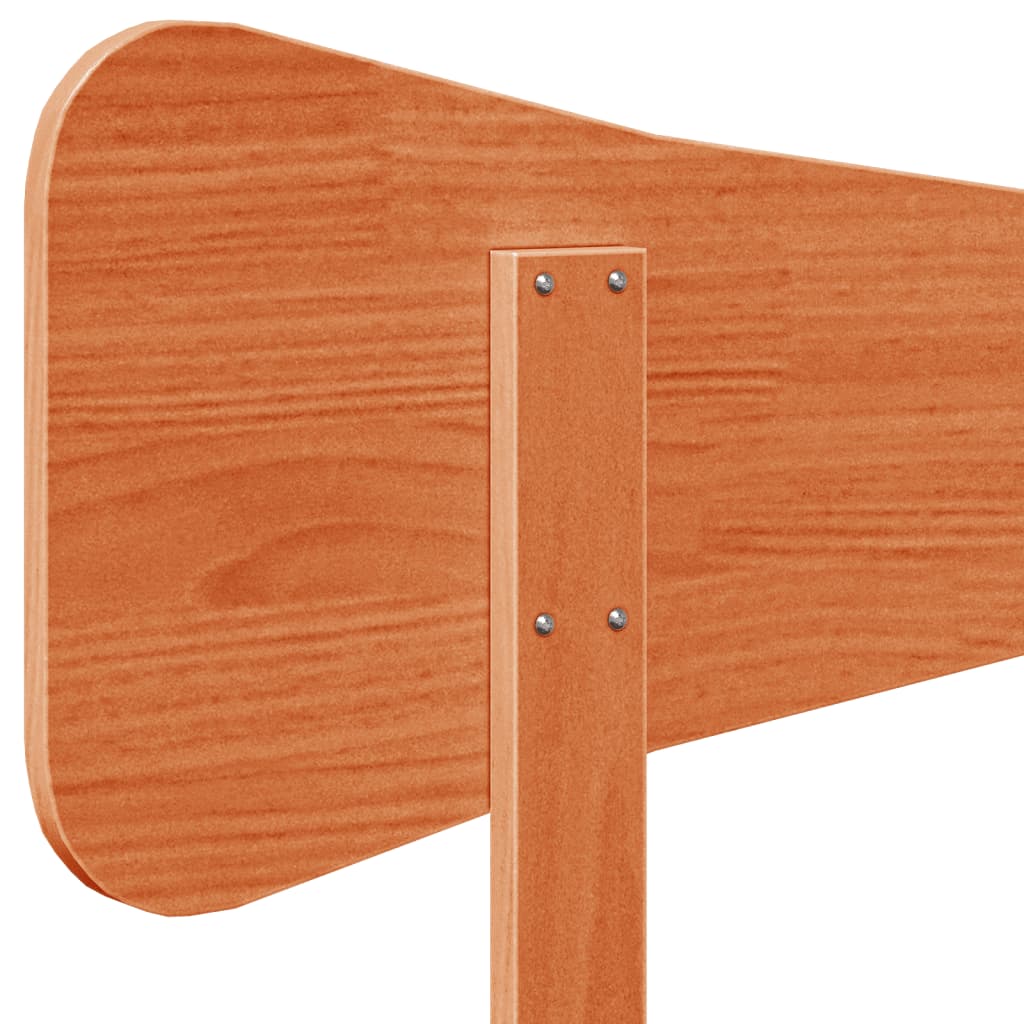 sengegavl 150 cm massivt fyrretræ gyldenbrun