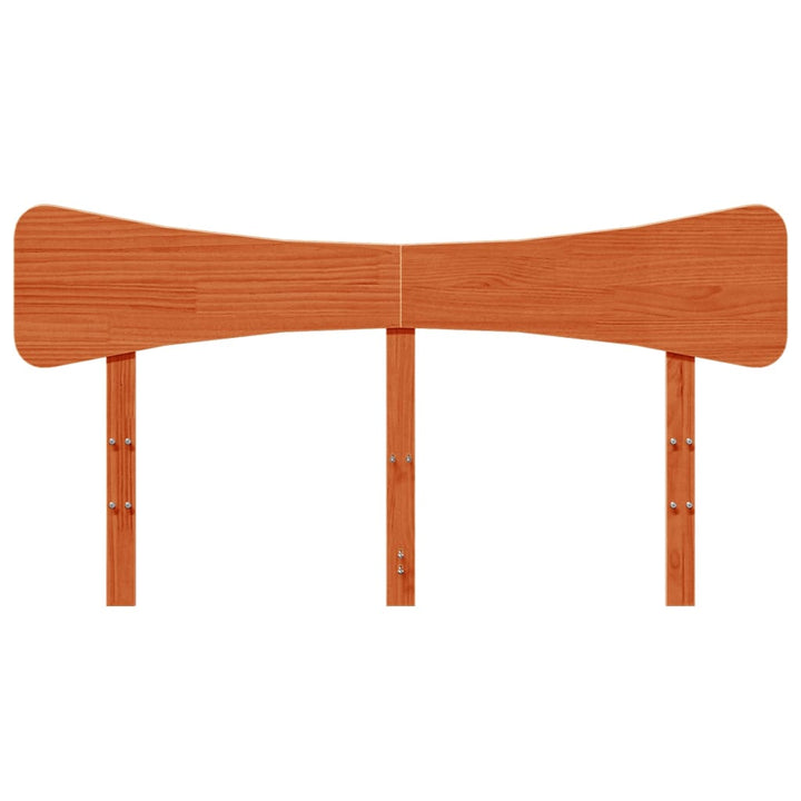 sengegavl 140 cm massivt fyrretræ gyldenbrun