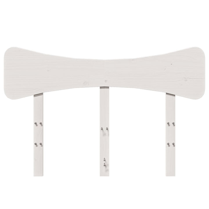 sengegavl 120 cm massivt fyrretræ hvid