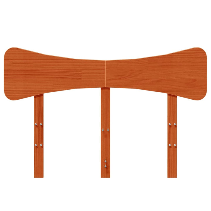 sengegavl 120 cm massivt fyrretræ gyldenbrun