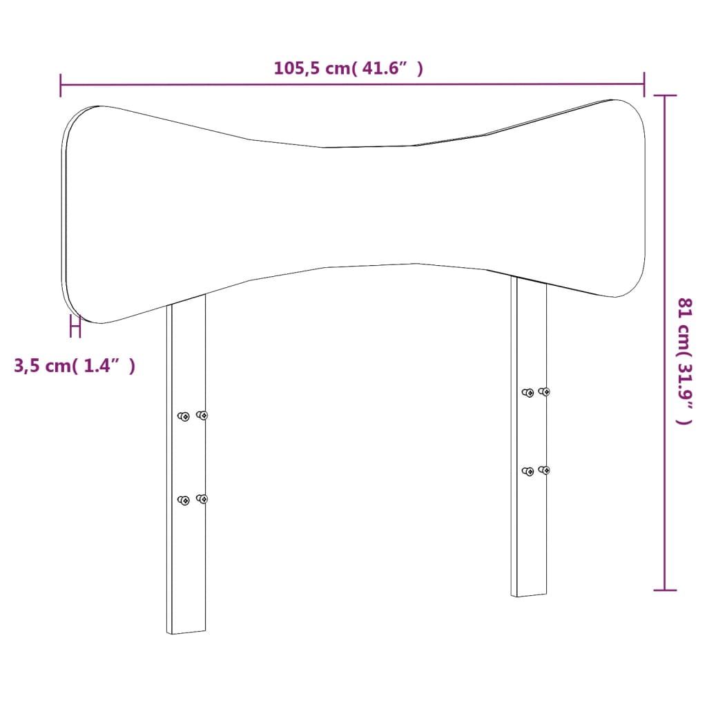 sengegavl 100 cm massivt fyrretræ