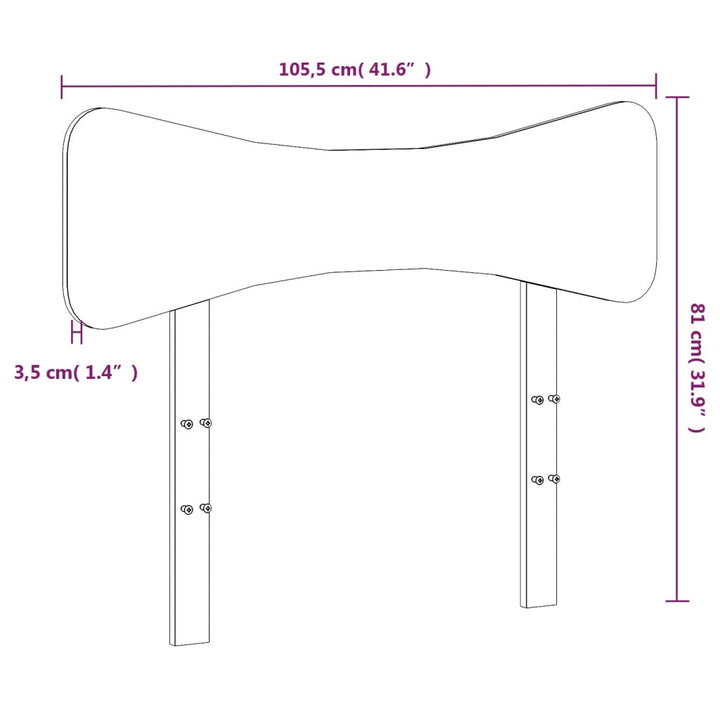 sengegavl 100 cm massivt fyrretræ