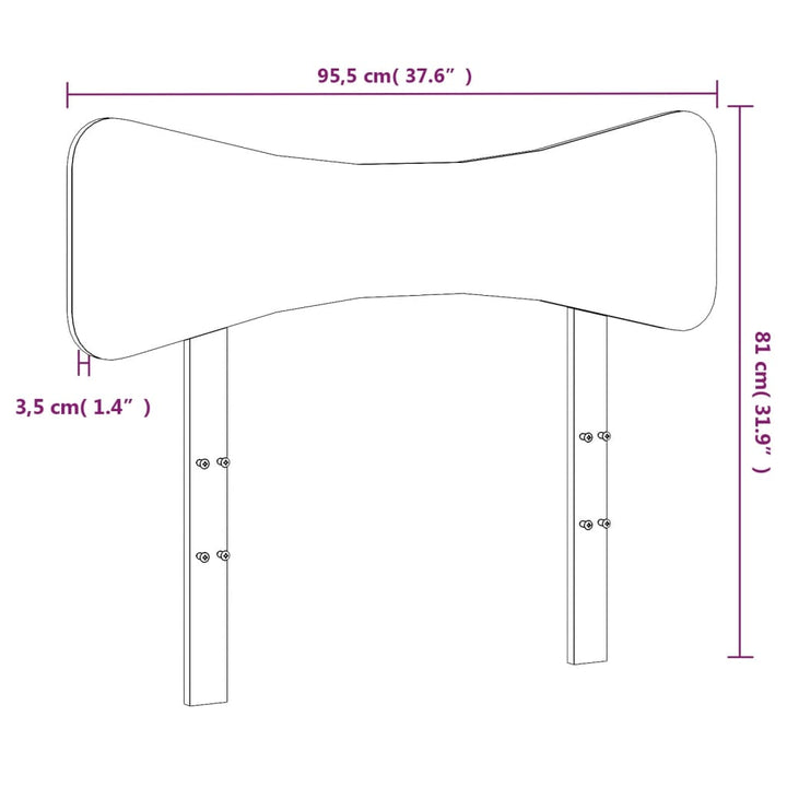 sengegavl 90 cm massivt fyrretræ hvid