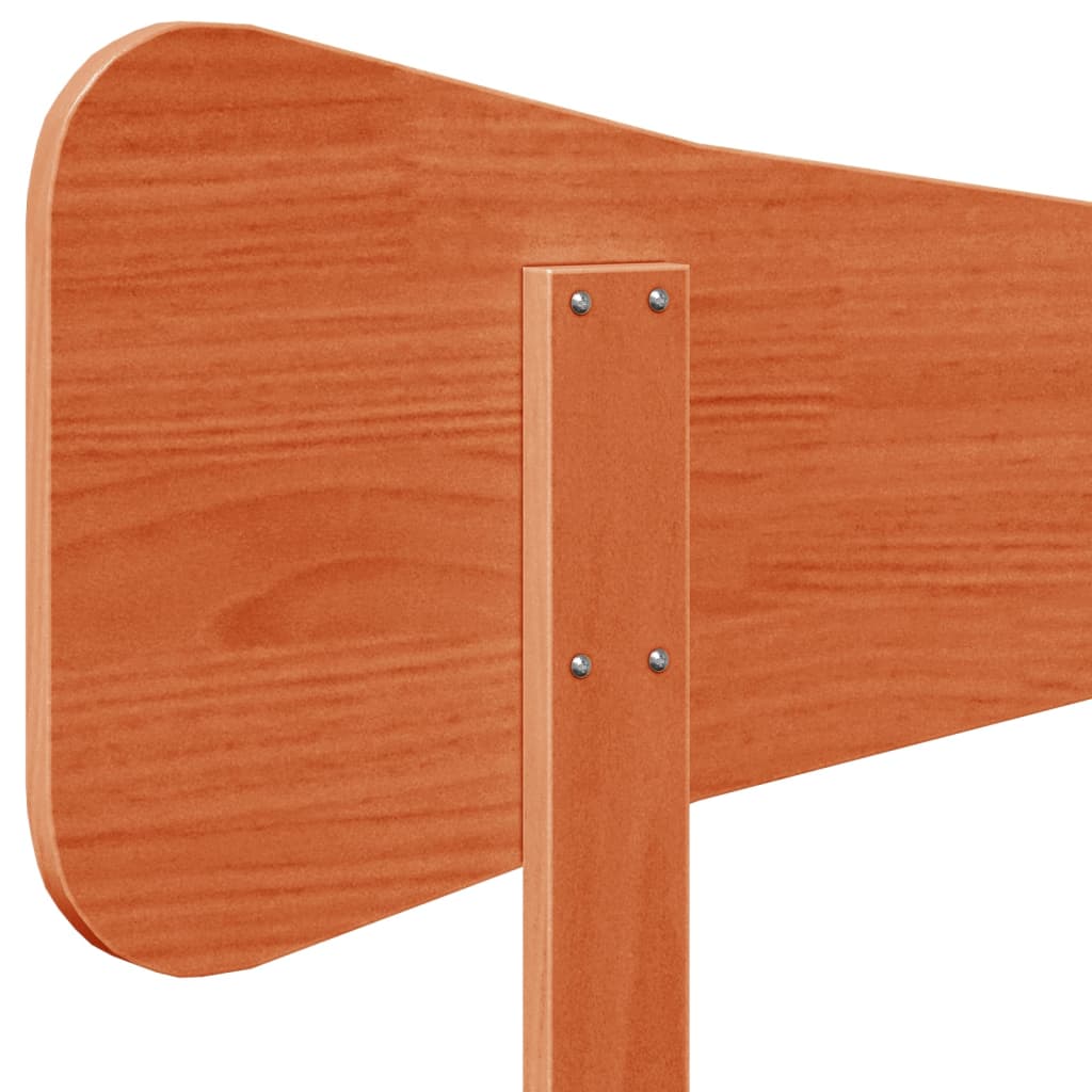 sengegavl 90 cm massivt fyrretræ gyldenbrun
