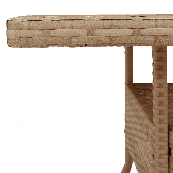 havebord 80x80x75 cm polyrattan og akacietræ sort