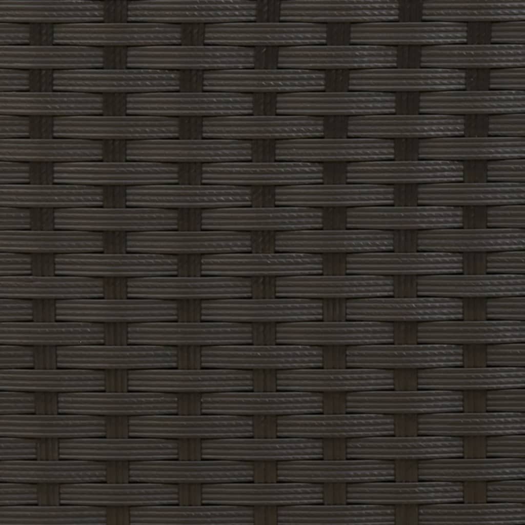 loungesofa med hynder polyrattan sort