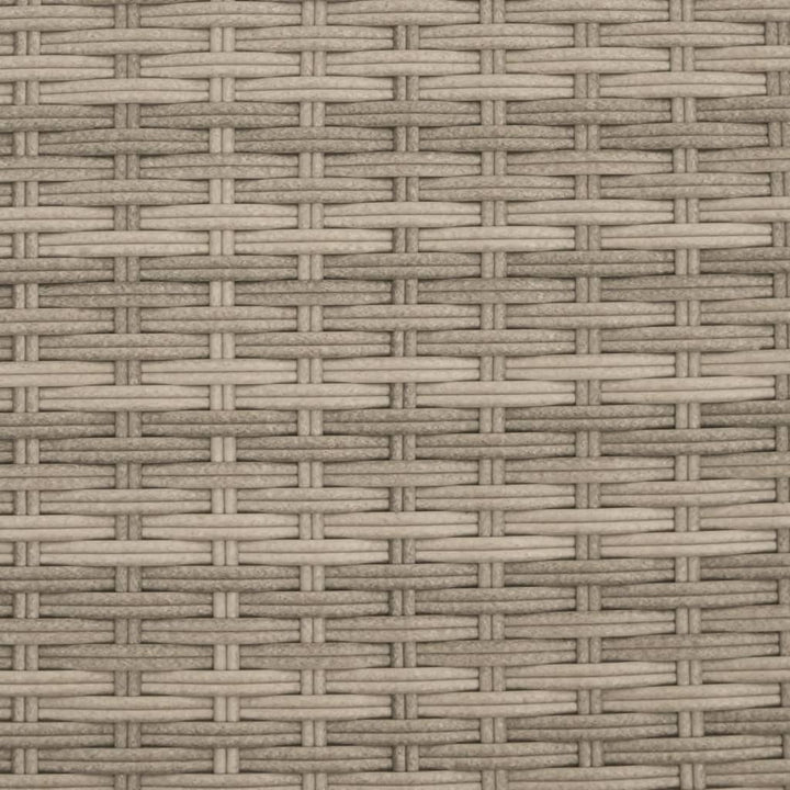 loungesofa med baldakin og hynder polyrattan lysegrå