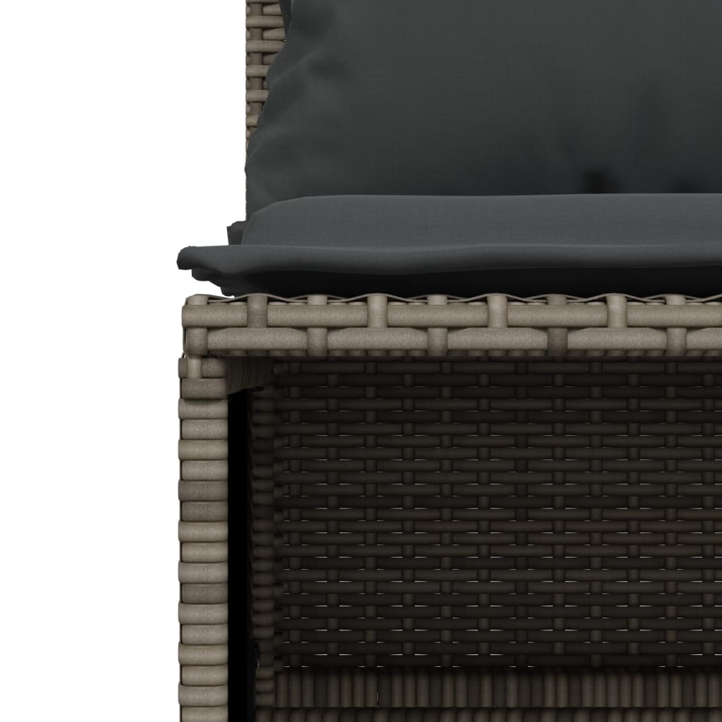sofasæt til haven 4 dele med hynder polyrattan grå