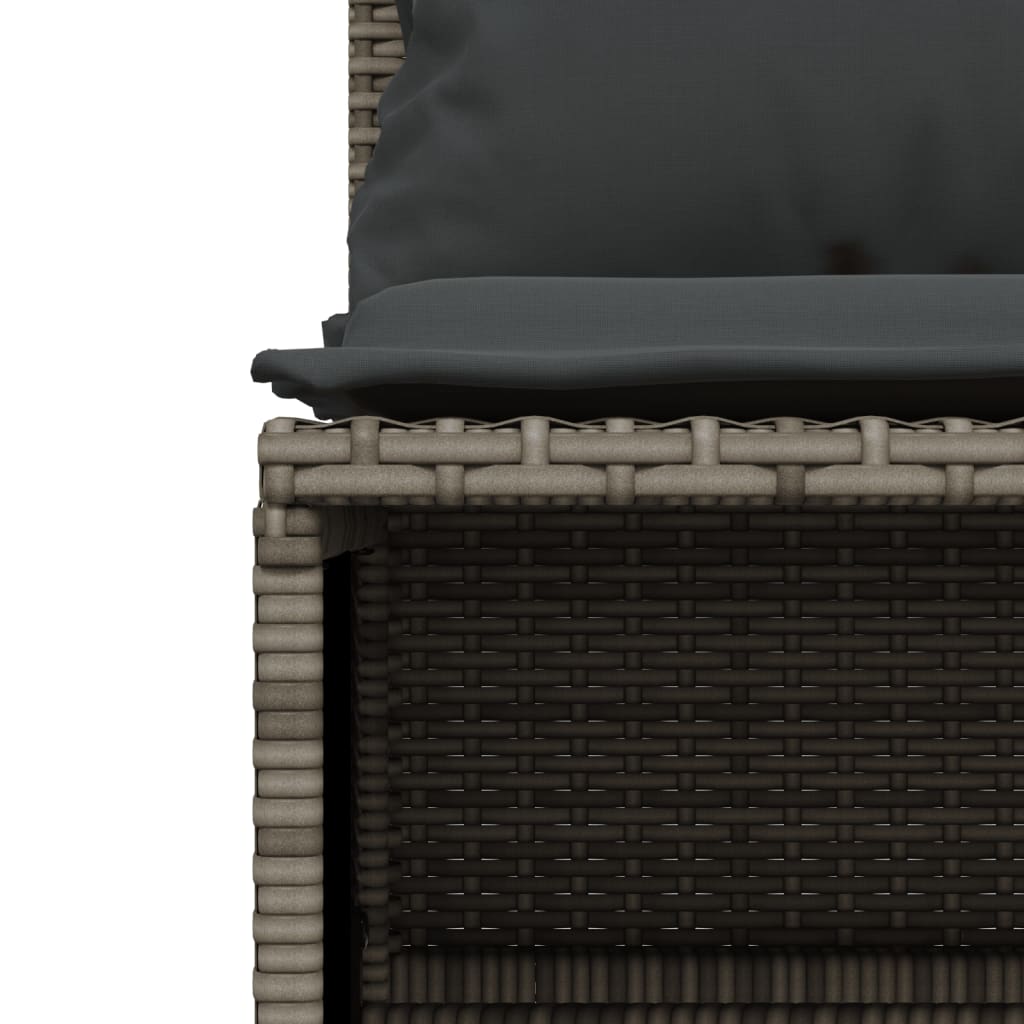 sofasæt til haven 4 dele med hynder polyrattan grå