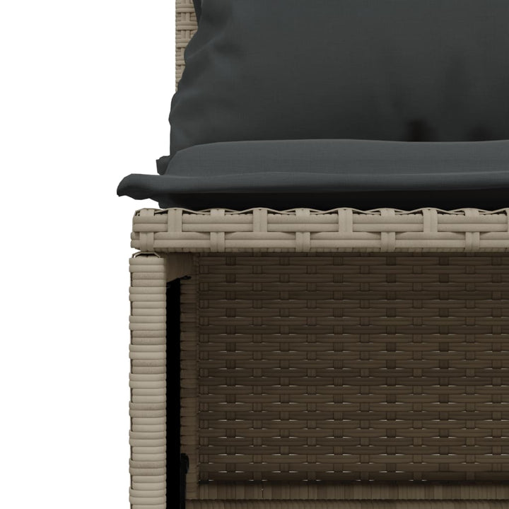 sofasæt til haven 4 dele med hynder polyrattan lysegrå