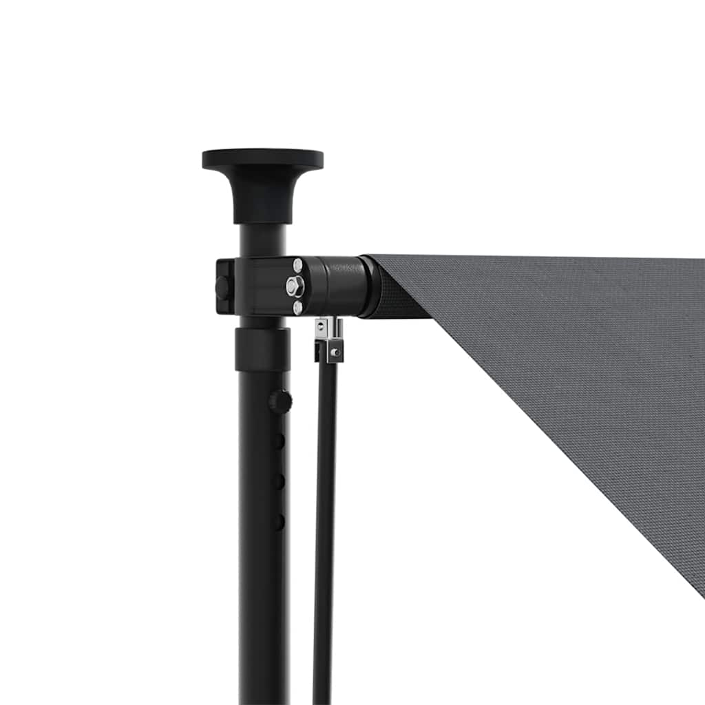 markise 250x150 cm sammenrullelig stof og stål antracitgrå