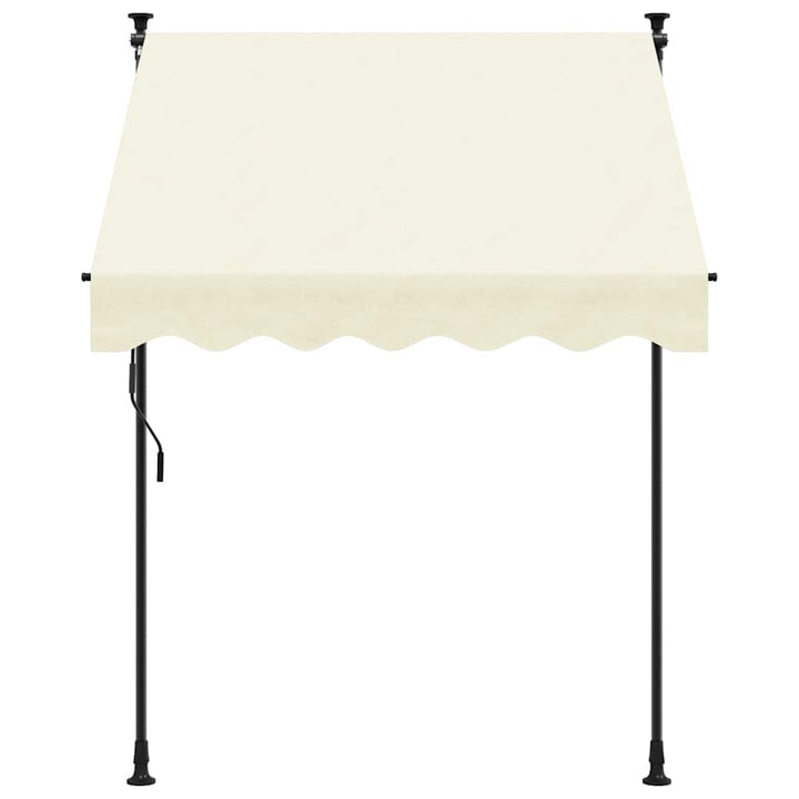 markise 200x115 cm sammenrullelig stof og stål cremefarvet