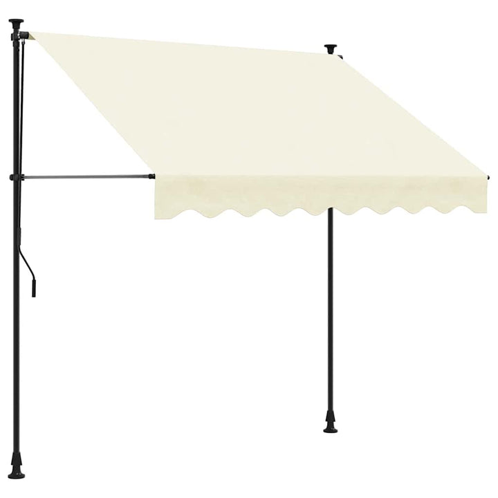 markise 250x150 cm sammenrullelig stof og stål cremefarvet