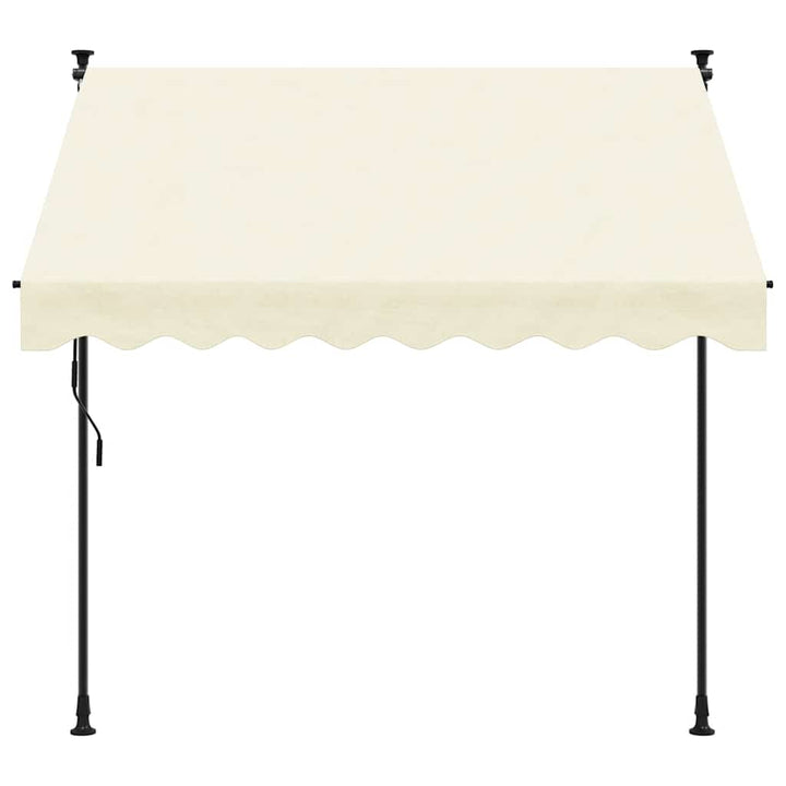markise 250x150 cm sammenrullelig stof og stål cremefarvet