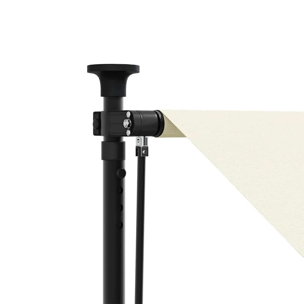 markise 300x150 cm sammenrullelig stof og stål cremefarvet