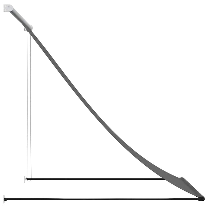 markise 150x150 cm sammenrullelig stof og stål antracitgrå