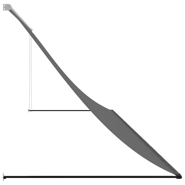 markise 350x150 cm sammenrullelig stof og stål antracitgrå