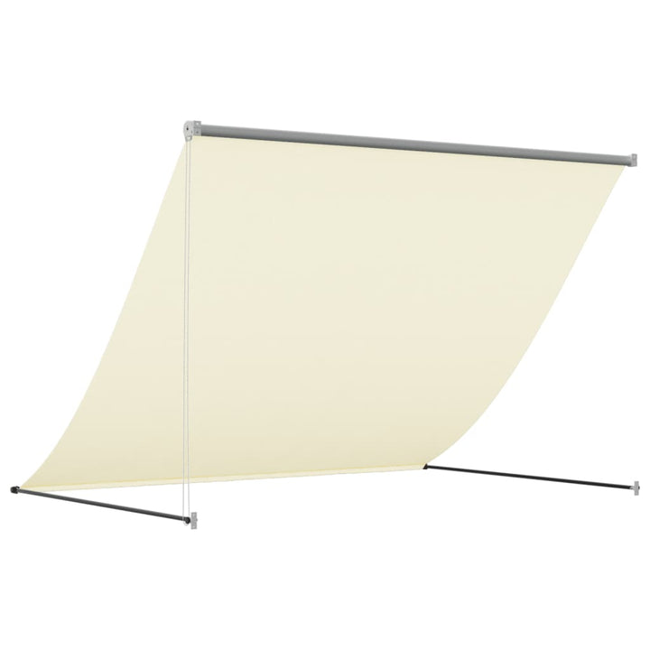 markise 200x150 cm sammenrullelig stof og stål cremefarvet