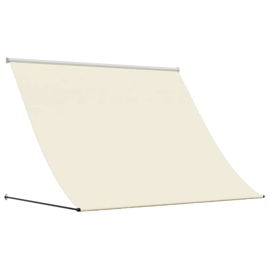 markise 250x150 cm sammenrullelig stof og stål cremefarvet