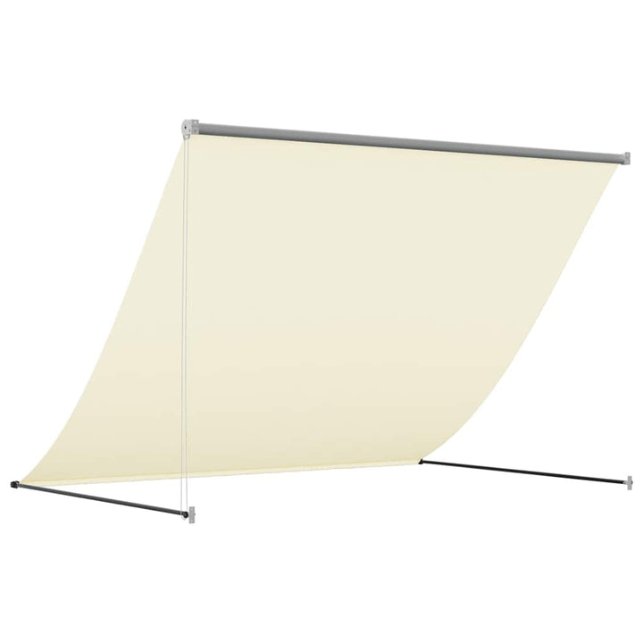 markise 250x150 cm sammenrullelig stof og stål cremefarvet