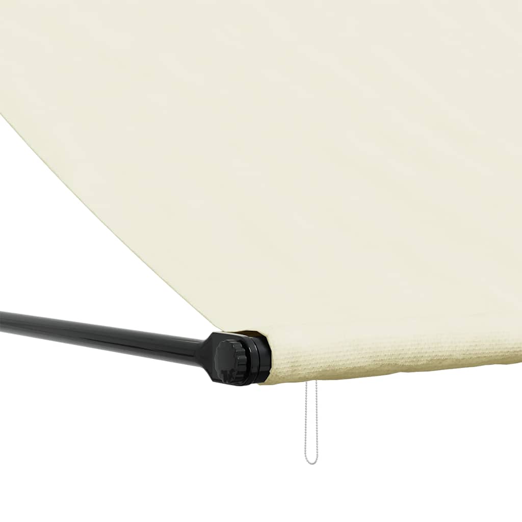 markise 250x150 cm sammenrullelig stof og stål cremefarvet