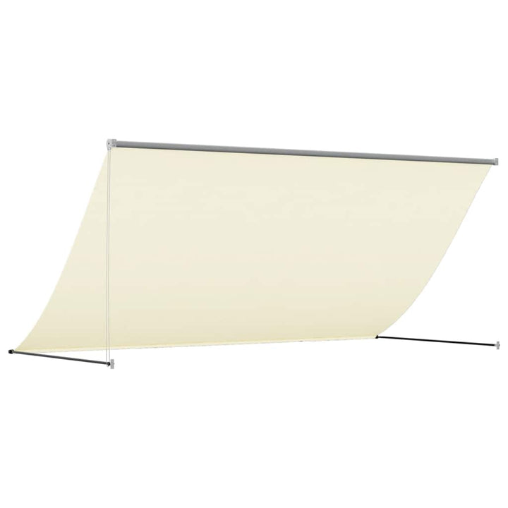 markise 300x150 cm sammenrullelig stof og stål cremefarvet