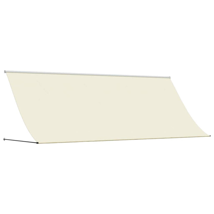 markise 400x150 cm sammenrullelig stof og stål cremefarvet