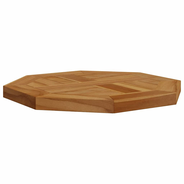 bordplade 40x40x2,5 cm ottekantet massivt teaktræ