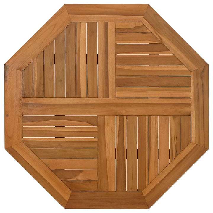 bordplade 60x60x2,5 cm ottekantet massivt teaktræ