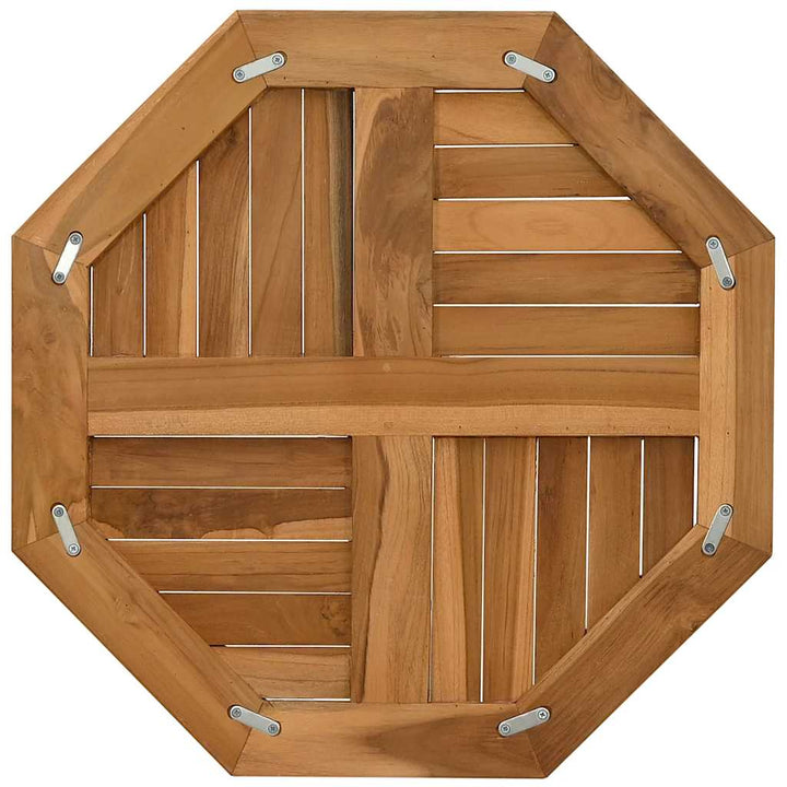 bordplade 60x60x2,5 cm ottekantet massivt teaktræ