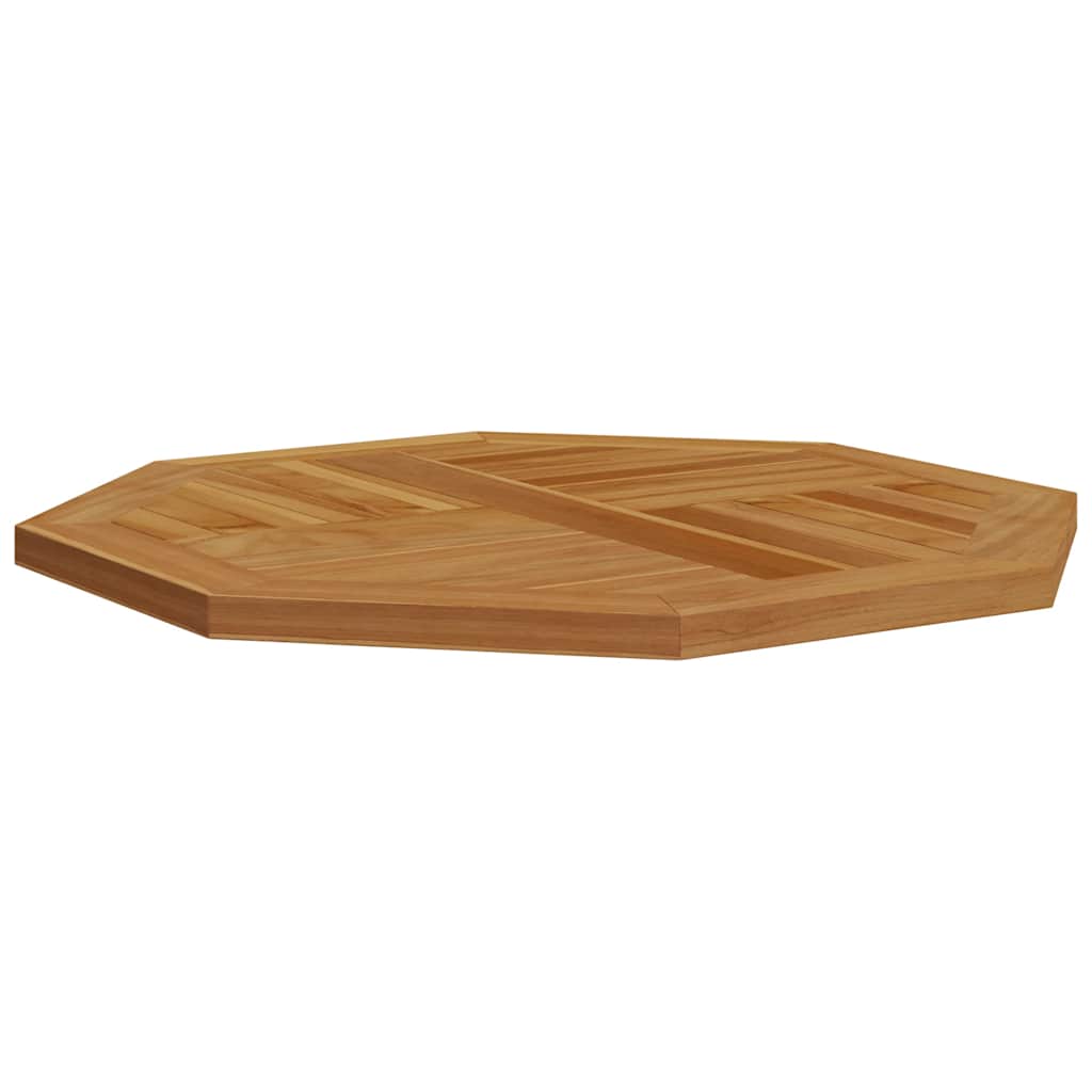 bordplade 70x70x2,5 cm ottekantet massivt teaktræ