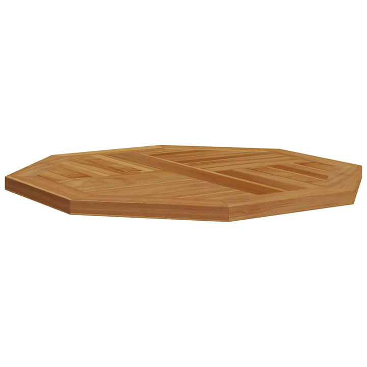 bordplade 70x70x2,5 cm ottekantet massivt teaktræ