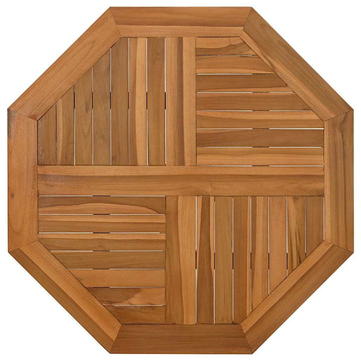 bordplade 80x80x2,5 cm ottekantet massivt teaktræ