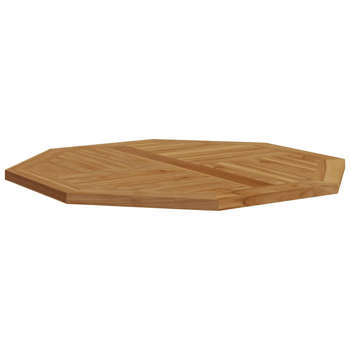 bordplade 90x90x2,5 cm ottekantet massivt teaktræ