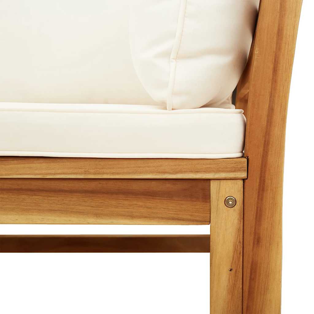 loungesæt til haven 6 dele med hynder massivt akacietræ