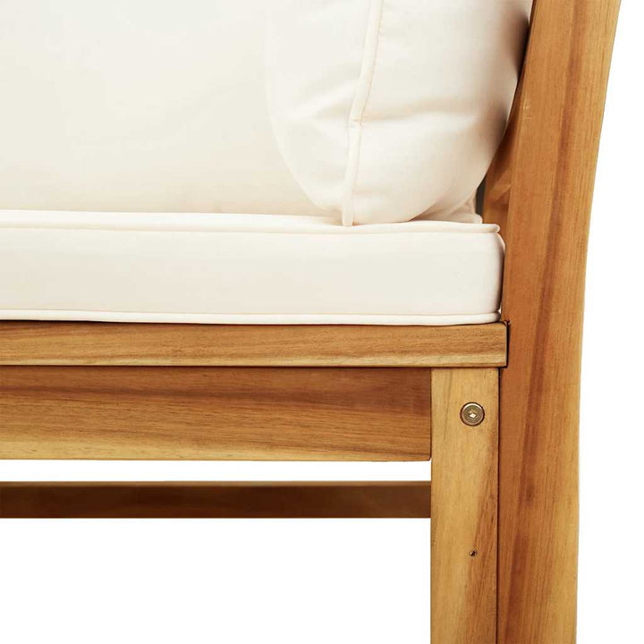 loungesæt til haven 6 dele med hynder massivt akacietræ