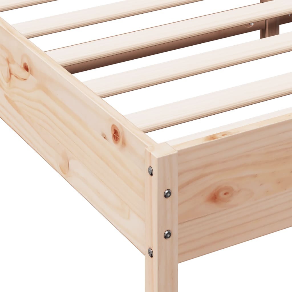sengeramme uden madras 200x200 cm massivt fyrretræ