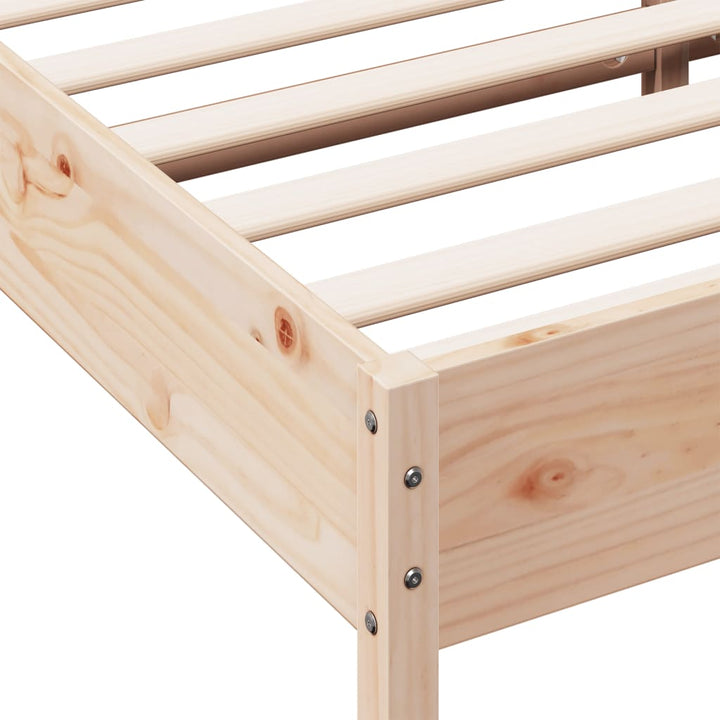sengeramme uden madras 200x200 cm massivt fyrretræ