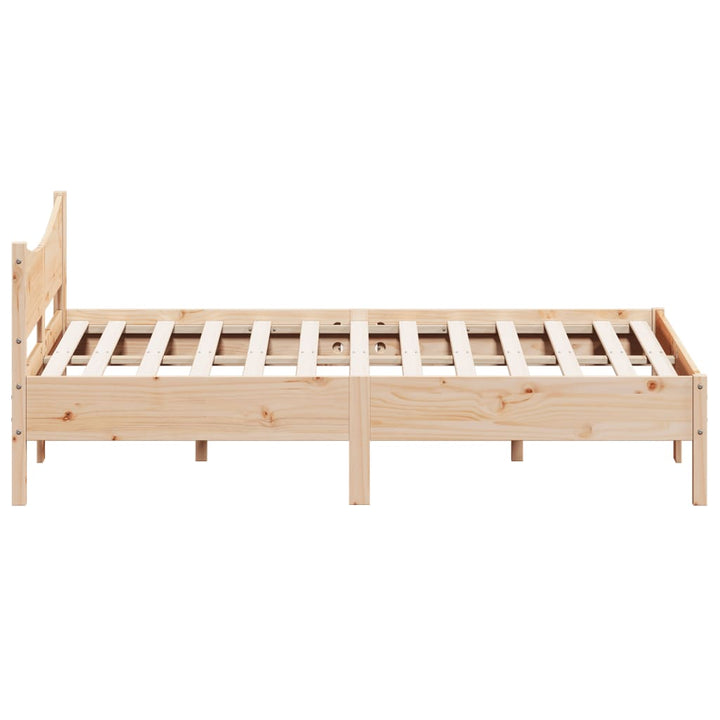 sengeramme uden madras 160x200 cm massivt fyrretræ