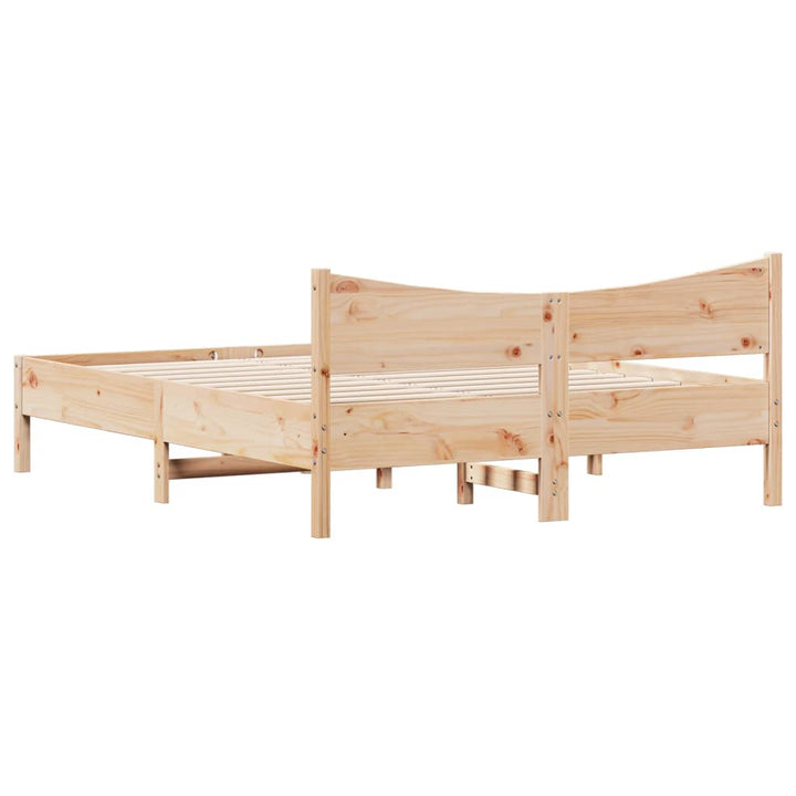 sengeramme uden madras 150x200 cm massivt fyrretræ