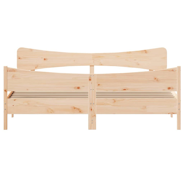 sengeramme uden madras 200x200 cm massivt fyrretræ