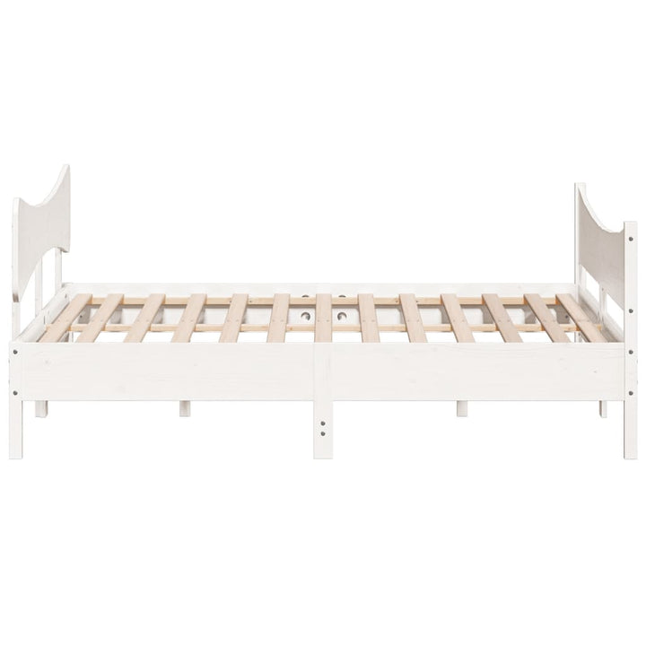 sengeramme uden madras 180x200 cm massivt fyrretræ hvid