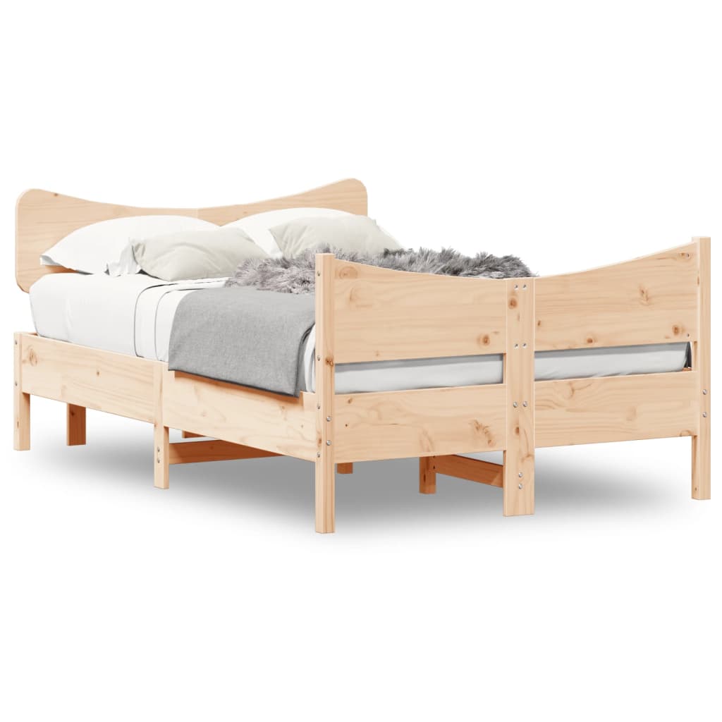 sengeramme uden madras 120x190 cm massivt fyrretræ