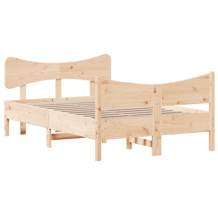 sengeramme uden madras 120x190 cm massivt fyrretræ