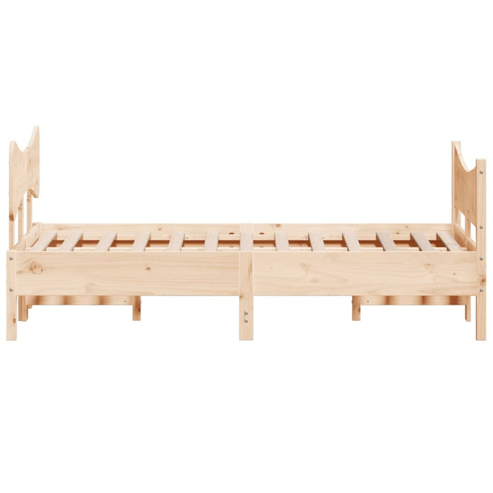 sengeramme uden madras 120x190 cm massivt fyrretræ